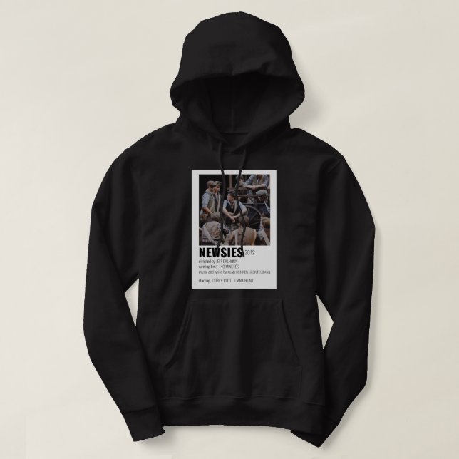Funny Men Newsies Closing Broadway Musical Poster Hoodie (Design vorne)