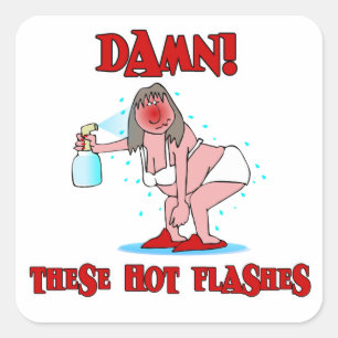 Funny Menopause Quadratischer Aufkleber