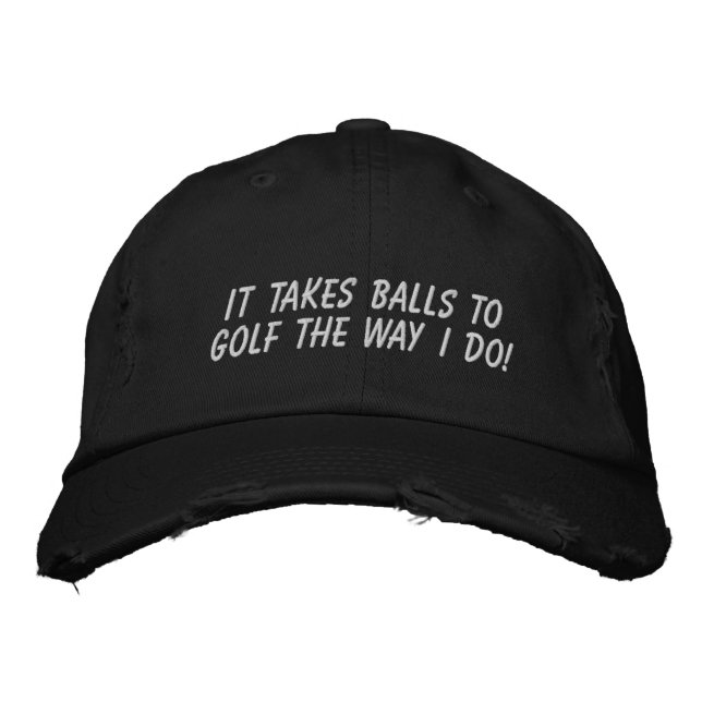 Funny Men's, Custom Golf Hat Bestickte Baseballkappe (Vorderseite)