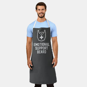 Funny Men's Emotionale Unterstützung Bart Joke Ges Schürze