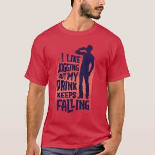 Funny Mens Liebe Bier Joggen Fitness Fett Kleidung T-Shirt