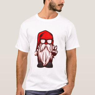 Funny Mens Weihnachts-T-Shirt, Gangster Gnome Sant T-Shirt