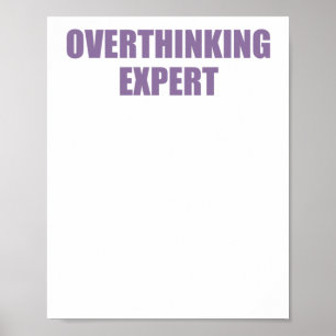 Funny Mental Health Zitat Überdenken Expert Stic Poster