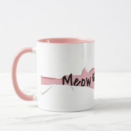 Funny “Meow” Cat with Glasses Design Tasse