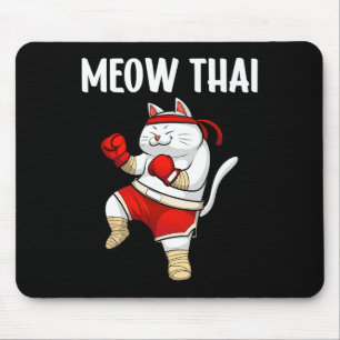 Funny Meow Thai Design Männer Frauen Muay Thai Box Mousepad