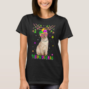 Funny Meowdi Gras Burmese Cat Mardi Gras Carnival T-Shirt