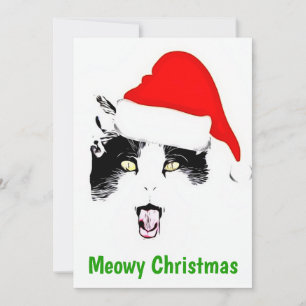 Funny Meowmas Cat Feiertagskarte