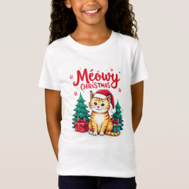 Funny Meowy Christmas Cat T-shirt