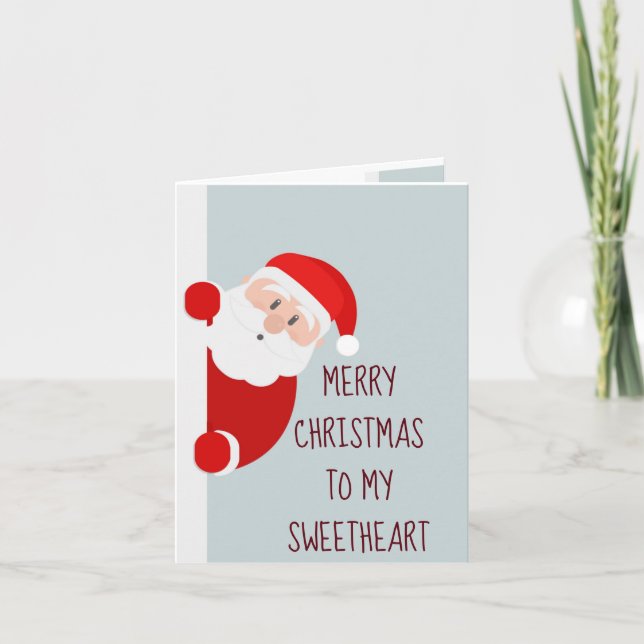 Funny MerChristmas Sweetheart Nice List Karte (Vorderseite)
