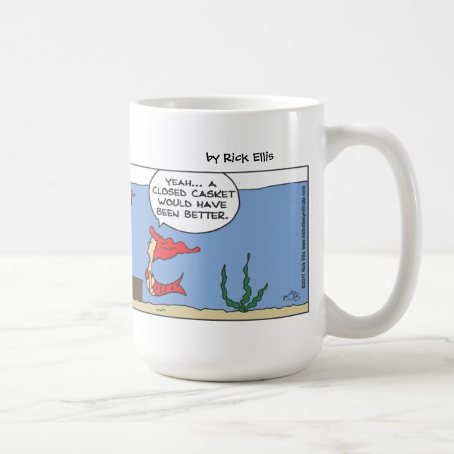 Funny Mermaid Beerdigung Tasse (Rechts)