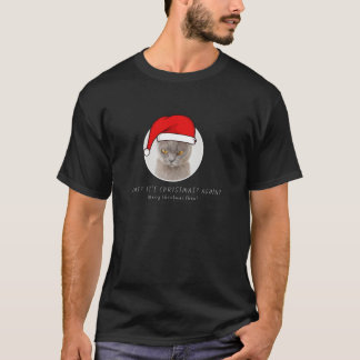 Funny Merry Cat Christmas Long Sleeve T Shirt