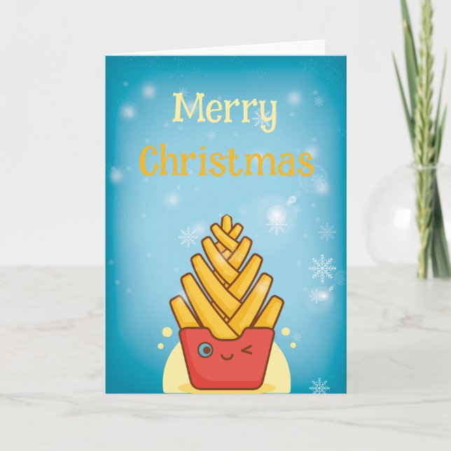 Funny Merry Christmas Folded Greeting Card Karte (Vorderseite)