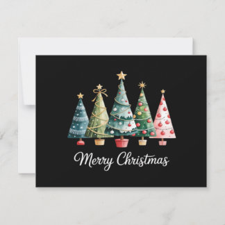 Funny Merry Christmas Trees Bow Santa Family Essen