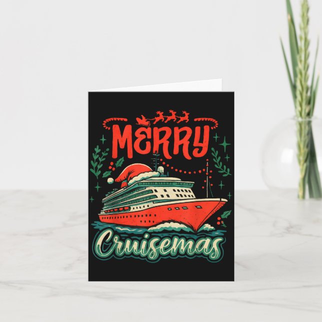 Funny Merry Cruisemas Holiday Cruise Vacation  Karte (Vorderseite)