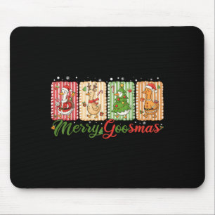 Funny Merry Goosemas Christmas Duck Albern Goose M Mousepad