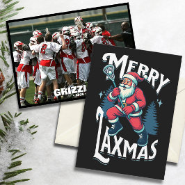 Funny Merry Laxmas Lacrosse Christmas Team Holiday Feiertagskarte