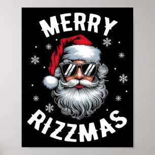 Funny Merry Rizzmas Sigmas Kinder Teens School Chr Poster