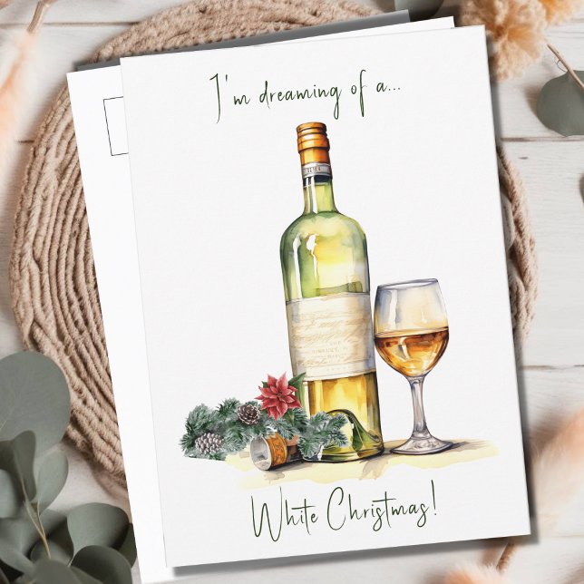 Funny Merry White Christmas Feiertagspostkarte (Von Creator hochgeladen)