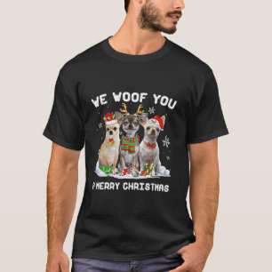 Funny Merry Woofmas Chihuahua Weihnachtsschmuck T-Shirt