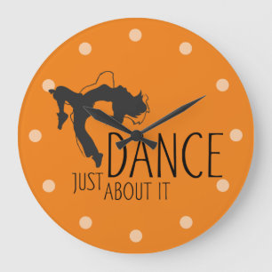 Funny Message - Just Dance about It 1 Große Wanduhr
