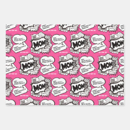 Funny Message | Muttertagspapier Geschenkpapier Set