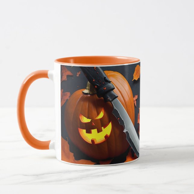 Funny Message - Tasse des gewickten Kürbiskaffees (Links)