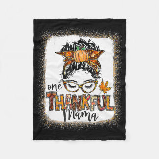 Funny Messy Bun One Thankful Mama Herbst Herbst al Fleecedecke