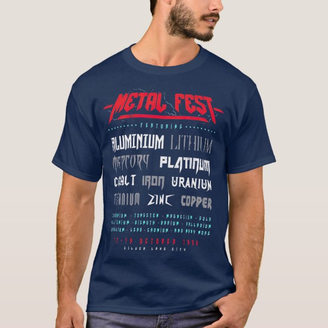 Funny Metal Fest Puns T-Shirt (Vorderseite)