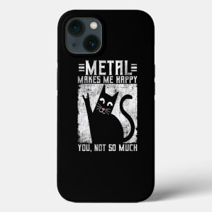 Funny Metal macht mich glücklich Katze iPhone Hülle