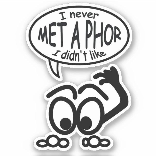 Funny Metaphor Stickman Aufkleber (Vorderseite)