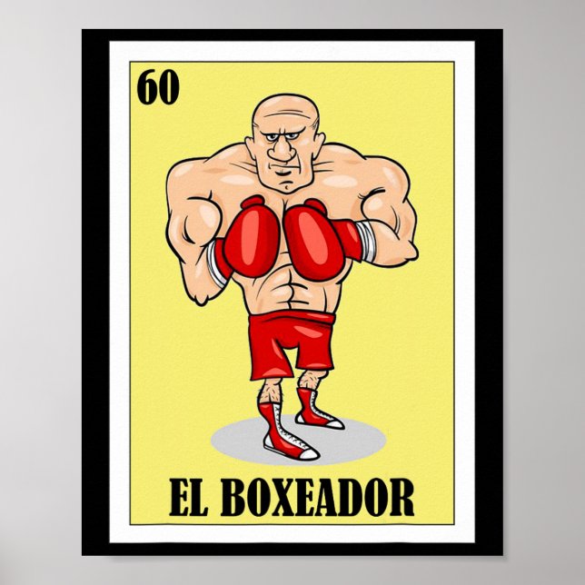 Funny Mexic Boxing Design - El Boxeador 1 Poster (Vorne)