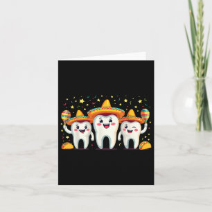 Funny Mexic Tooth Cinco De Mayo Dentist Dental I Karte