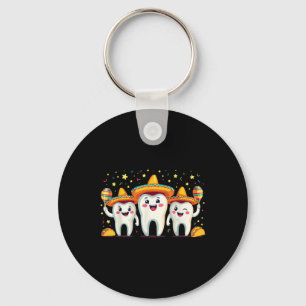 Funny Mexic Tooth Cinco De Mayo Dentist Dental I Schlüsselanhänger