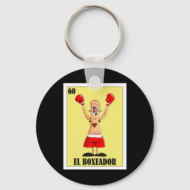 Funny Mexican Boxing Design - El Boxeador Schlüsselanhänger (Vorderseite)