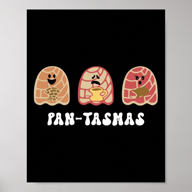 Funny Mexican Conchas Spooky Ghost Pan Poster (Vorne)