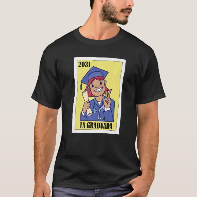 Funny Mexican Design for Graduation - La Graduada  T-Shirt (Vorderseite)
