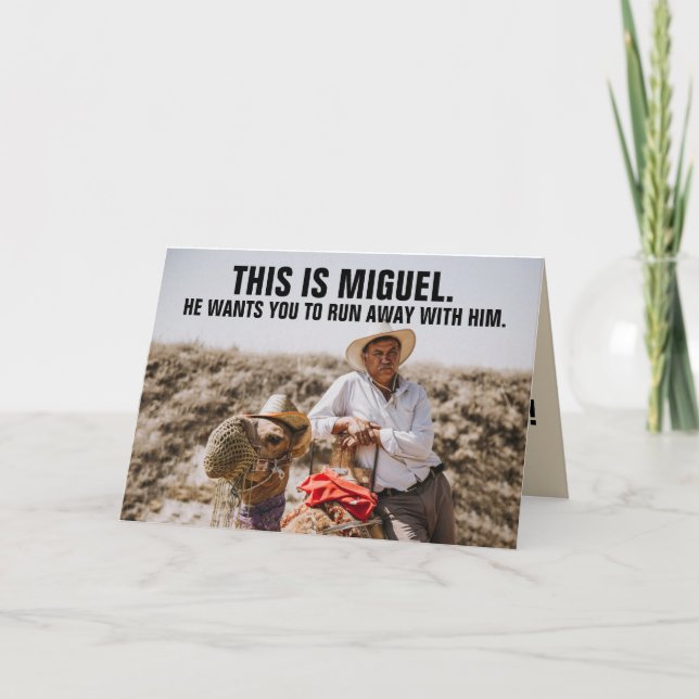 FUNNY MEXICAN GUY CARTE DE SALUT D'ANNIVERSAIRE (Devant)