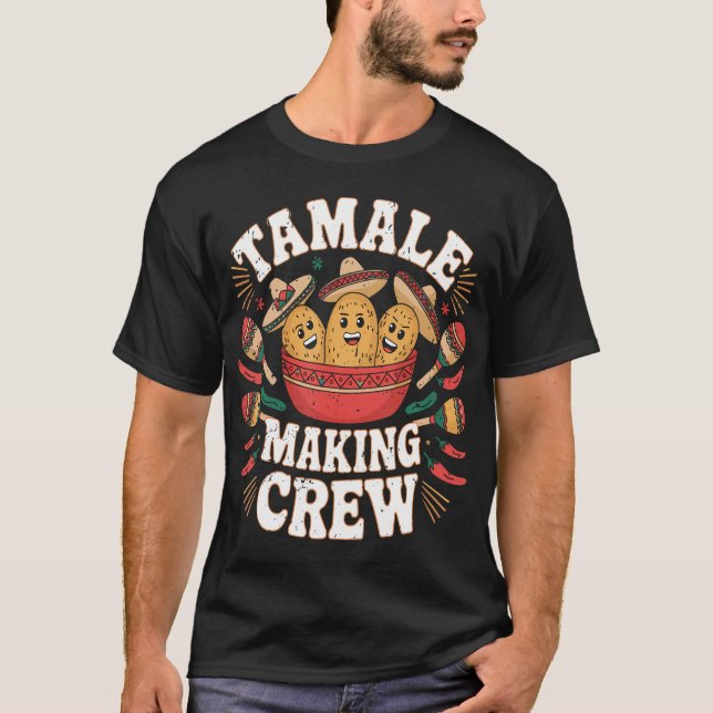 Funny mexikanisch Tamale Crew Familienpass T-Shirt (Vorderseite)