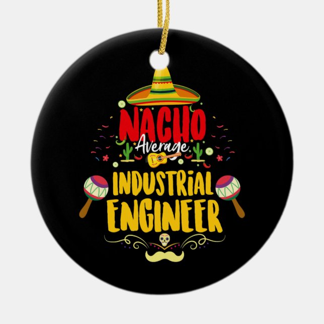 Funny mexikanischer Ingenieur Keramik Ornament (Vorne)