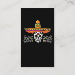 Funny mexikanischer Schädel Sombrero Cinco de May Visitenkarte