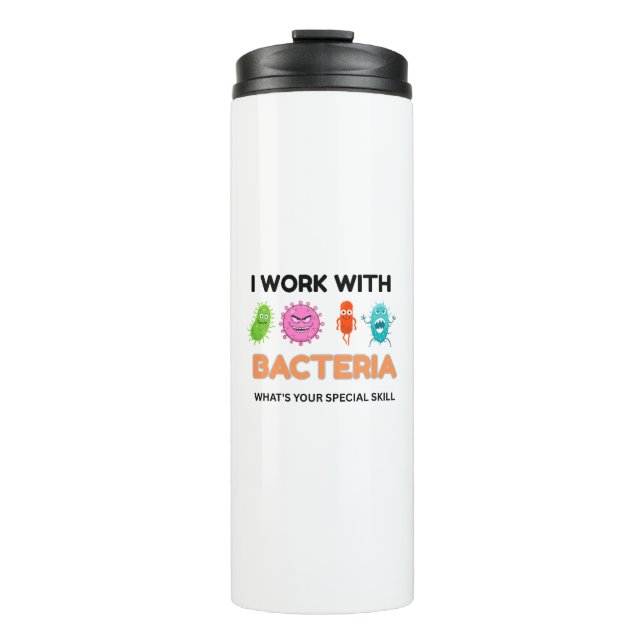 Funny Microbiology Tasse - 'Ich spiele mit Bakteri (Vorderseite)