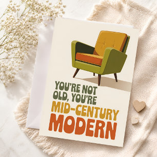 Funny Mid Century Modern Birthday Karte