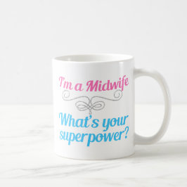 Funny Midfrau Superhero Kaffeetasse