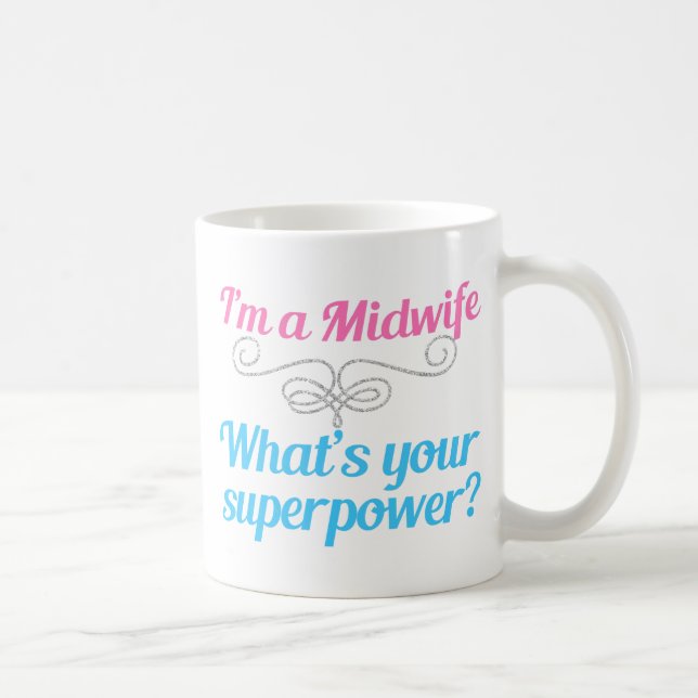 Funny Midfrau Superhero Kaffeetasse (Rechts)