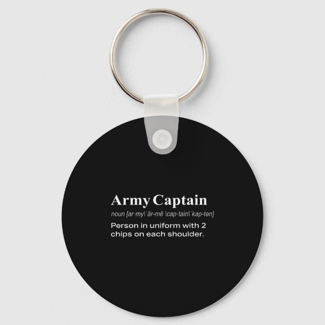 Funny Military Army Captain Definition Gift  Schlüsselanhänger (Vorderseite)