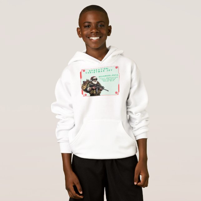 Funny Military/Christmas Santa Hoodie (Vorne ganz)