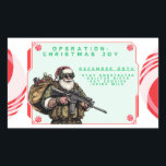 Funny Military/Christmas Santa Rechteckiger Aufkleber<br><div class="desc">Versag nie</div>