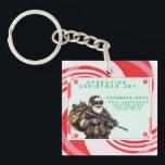 Funny Military/Christmas Santa Schlüsselanhänger<br><div class="desc">Versag nie</div>