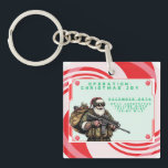Funny Military/Christmas Santa Schlüsselanhänger<br><div class="desc">Versag nie</div>