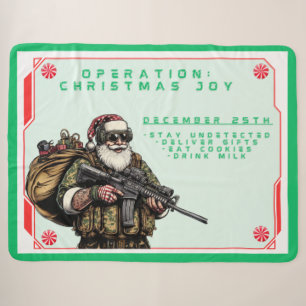 Funny Military/Christmas Santa Sherpadecke